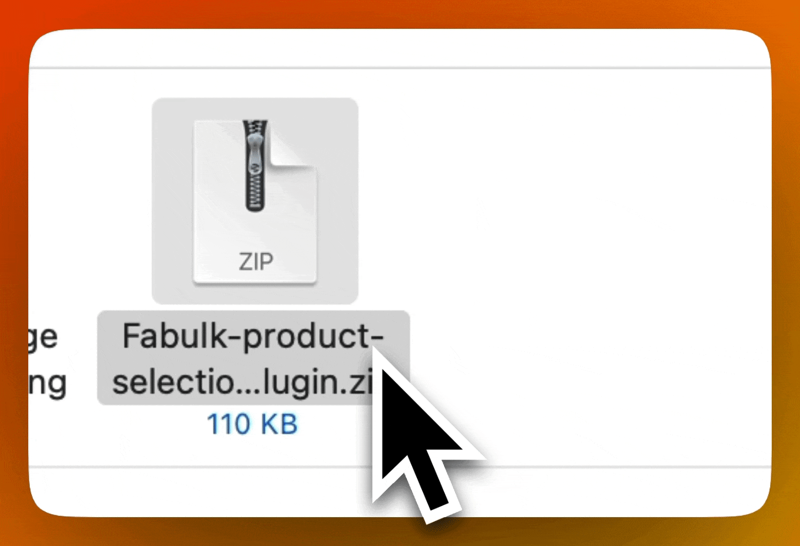 Extracting the downloaded fabulk extension archive file